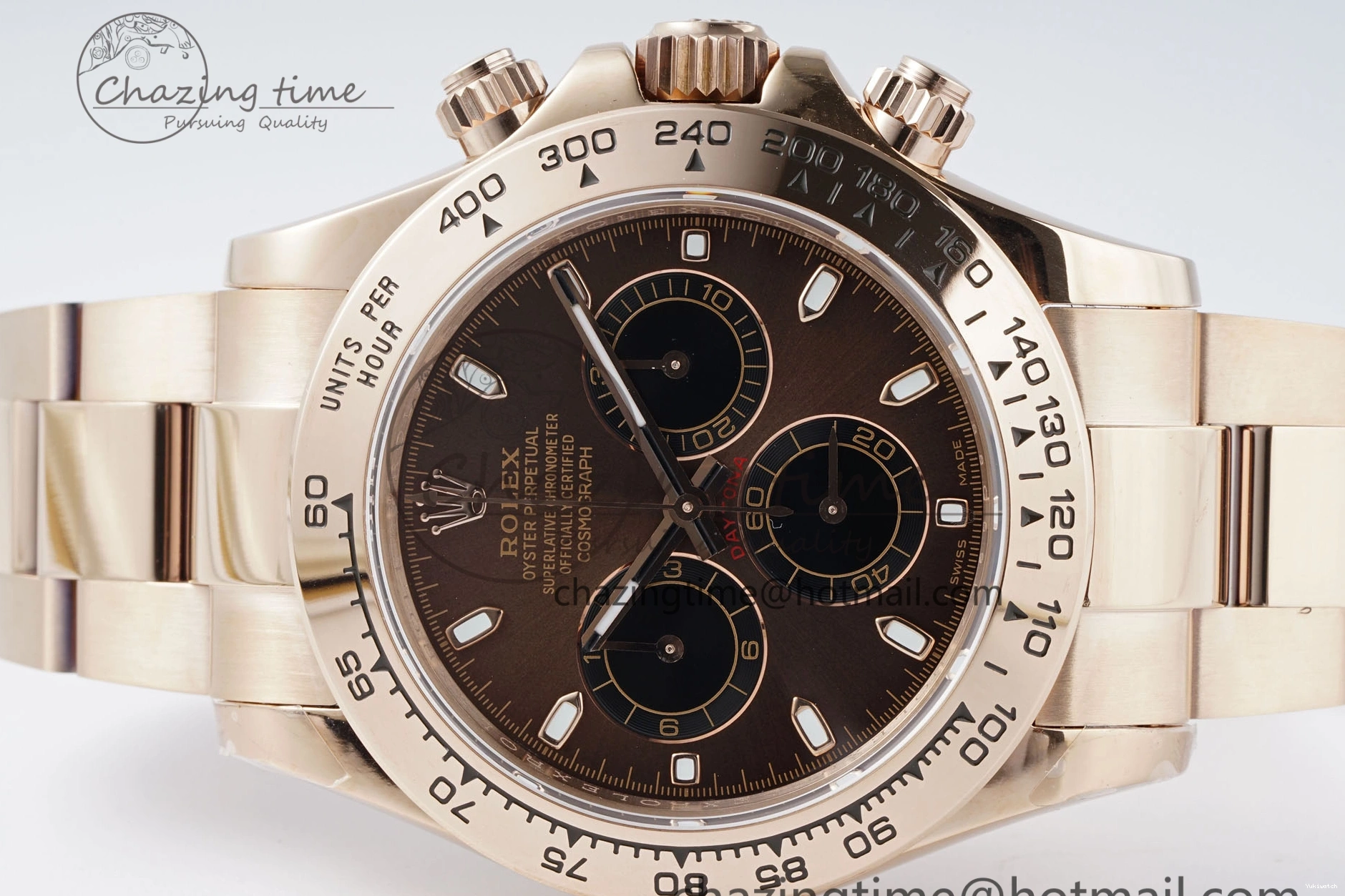 Dial SA4130 Best Edition QF Daytona on 116505 V2 Brown Bracelet RG 1:1 0324